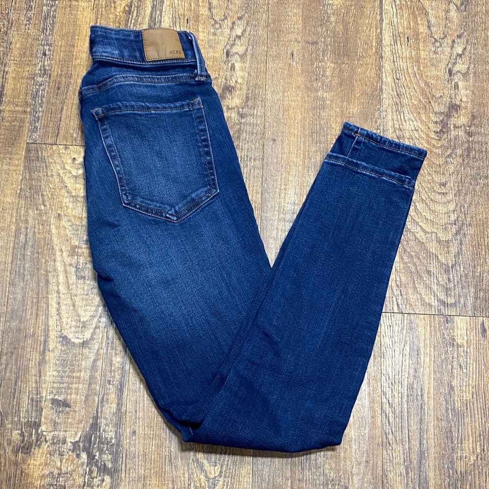 Aeropostale size 4R Dark Blue high waist Jeggings stretch comfy casual trendy